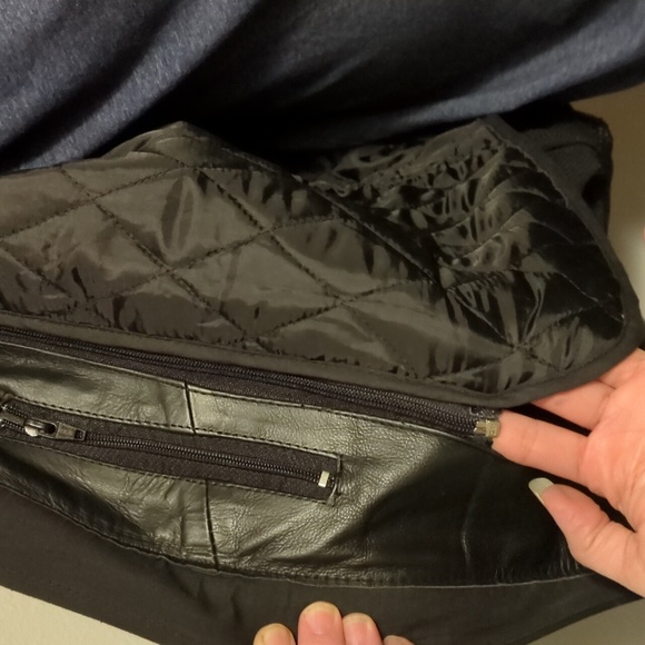 Motorcycle full Leather mens leather Coat jacket w/ gun pocket USA 🇺🇸 - Picture 9 of 14